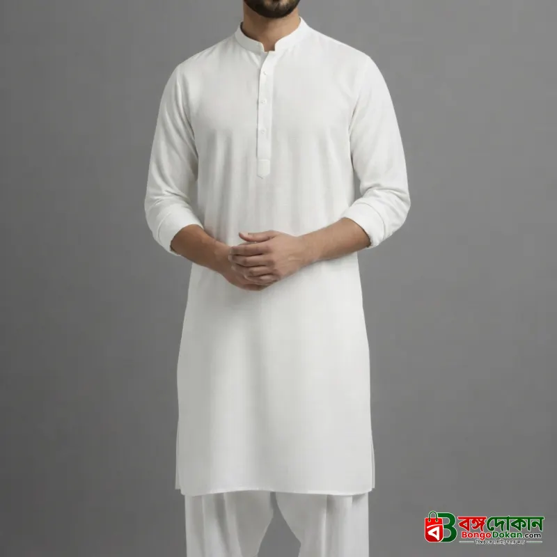 10 Pcs White Solid Punjabi Combo - বাংলাদেশে সেরা দাম ও নতুন কালেকশন - গ্যালারি