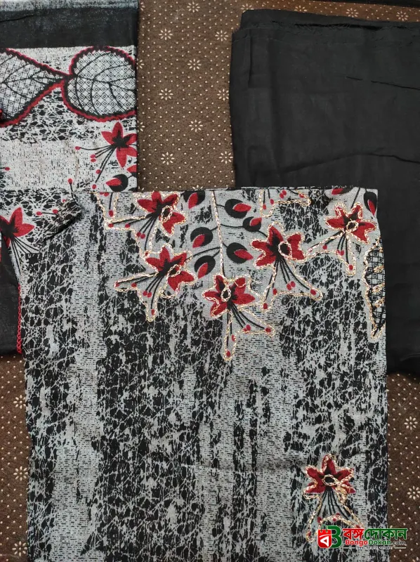 100% Premium cotton digital printed 3 Piece - বাংলাদেশে সেরা দাম ও আকর্ষণীয় কালেকশন - গ্যালারি