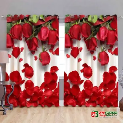 2 Piece 3D Print Premium curtain - বাংলাদেশে সেরা দাম ও আকর্ষণীয় কালেকশন - গ্যালারি