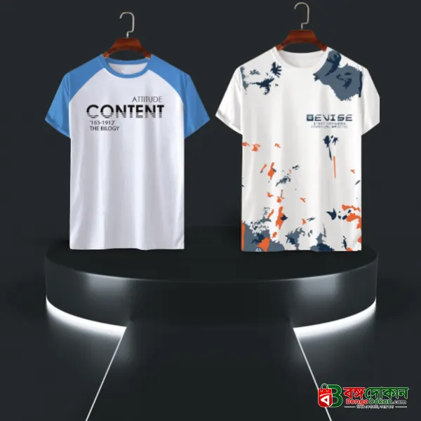 2 piece Combo Half Sleeve Mesh T-shirt For Men - বাংলাদেশে সেরা দাম ও আকর্ষণীয় কালেকশন - গ্যালারি