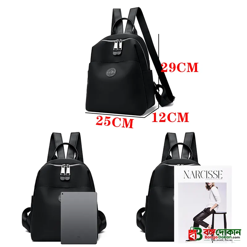 2025 New Hot Women's Backpacks Designer High Quality Soft Nylon Simple Fashion Bag(Black) - বাংলাদেশে সেরা দাম ও আকর্ষণীয় কালেকশন - গ্যালারি