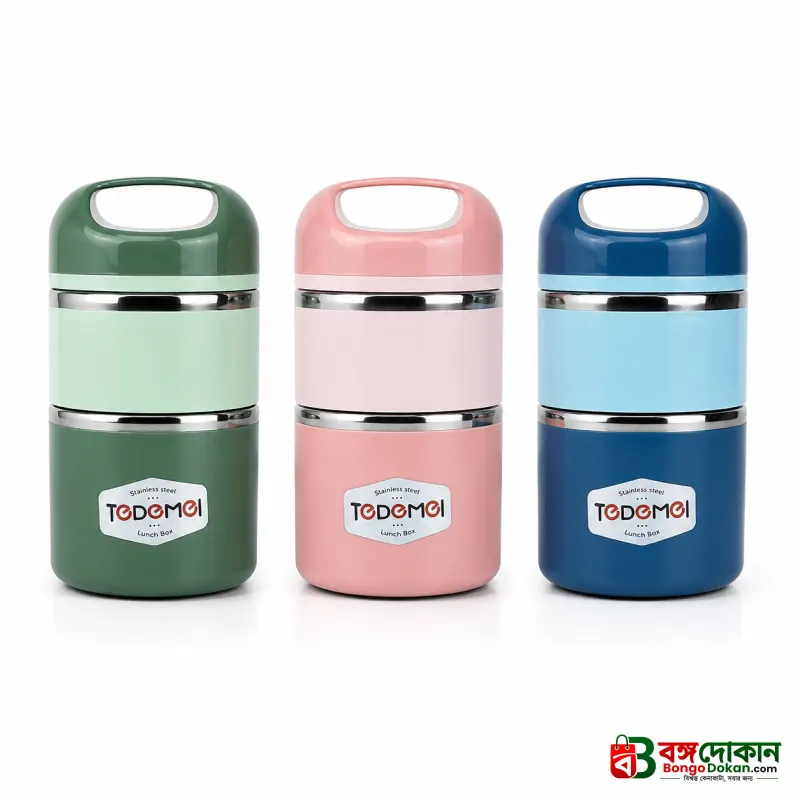2.5 Layer 1.13L Stainless Steel Lunch Box – Leak-Proof, BPA-Free Airtight Tiffin Box with Handle for Office, School & Travel - বাংলাদেশে সেরা দাম ও নতুন কালেকশন - গ্যালারি