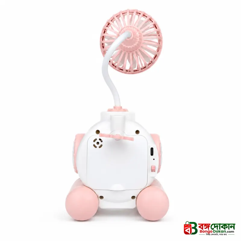 2-in-1 Cute Cartoon/Astronaut Alarm Clock with USB Rechargeable Mini Fan | Silent Desk Fan & Clock Combo for Kids Study Table & Office Decor - বাংলাদেশে সেরা দাম ও আকর্ষণীয় খেলনা - গ্যালারি