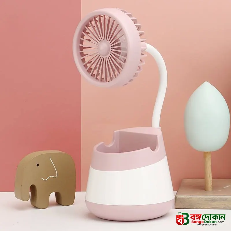 2-in-1 Rechargeable Mini Desktop Fan with Pen Holder Base – Cute Pastel Color Portable Study & Office Desk Cooling Fan with Storage Organizer - বাংলাদেশে সেরা দাম ও স্পেসিফিকেশন - গ্যালারি