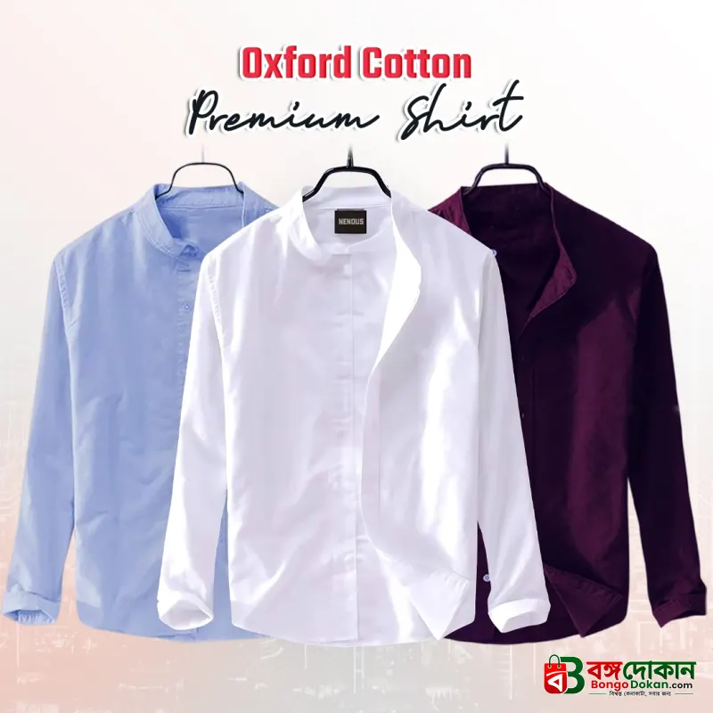 3 Pcs Combo Men's Ban Collar Cotton Shirt- - বাংলাদেশে সেরা দাম ও নতুন কালেকশন - বাংলাদেশে সেরা অফার ও দাম