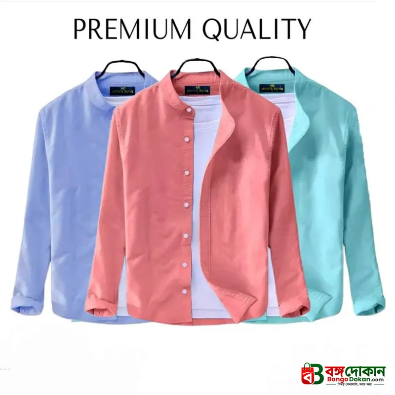 3 pcs Combo Men's Ban Collar Cotton Shirt- - বাংলাদেশে সেরা দাম ও নতুন কালেকশন - বাংলাদেশে সেরা অফার ও দাম