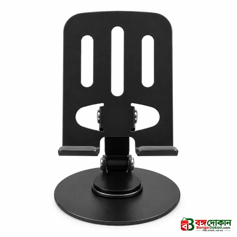 360° Rotatable Desktop Phone & Tablet Holder Stand – Foldable Aluminum Alloy Adjustable Mount with Anti-Slip Rubber Base for 4.7" to 13" Devices - বাংলাদেশে সেরা দাম ও স্পেসিফিকেশন - গ্যালারি