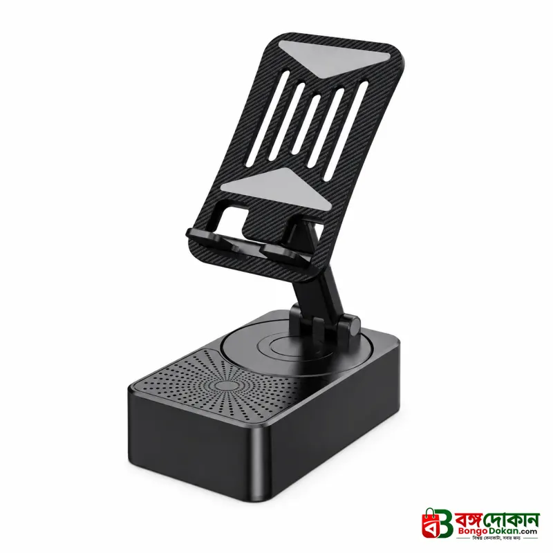 3-in-1 Foldable Mobile Phone Holder with Bluetooth Speaker – Adjustable Desktop Phone Stand, TWS 5.3 Audio, Power Bank & Portable Stand - বাংলাদেশে সেরা দাম ও স্পেসিফিকেশন - গ্যালারি