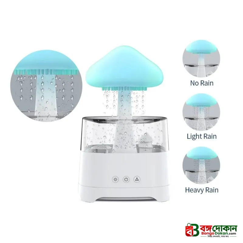 5-in-1 Rain Cloud Humidifier & Bluetooth Speaker – 450ml Capacity, Relaxing Rain Sound, 7-Color Ambient Light & Smart Anti-Dry Protection - বাংলাদেশে সেরা দাম ও স্পেসিফিকেশন - গ্যালারি