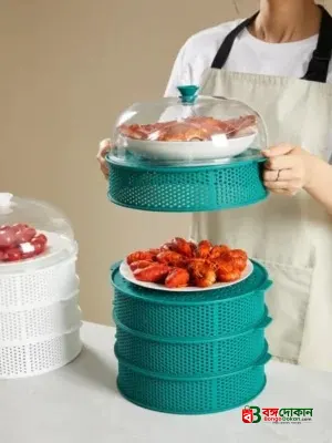 5-Layer Stackable Food Cover & Kitchen Shelf – Hollow Anti-Insect, Anti-Fly Dust-Proof Dining Table Food Storage Organizer (BPA-Free) - বাংলাদেশে সেরা দাম ও লাইফস্টাইল কালেকশন - গ্যালারি