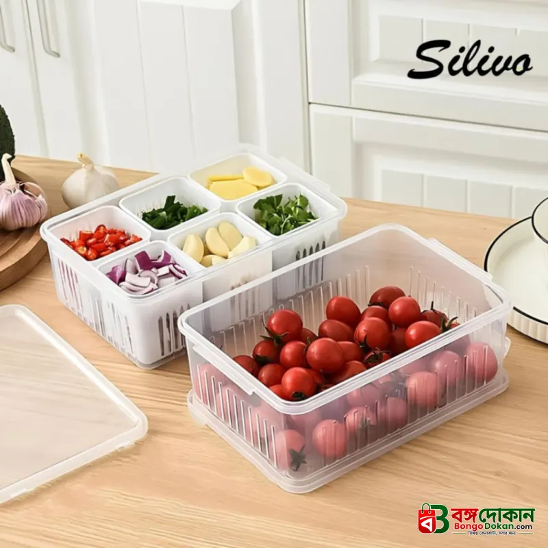 6-Grid Fridge Storage Box – Multi-Compartment Plastic Food Organizer & Spice Container for Refrigerator Kitchen Storage - বাংলাদেশে সেরা দাম ও লাইফস্টাইল কালেকশন - গ্যালারি