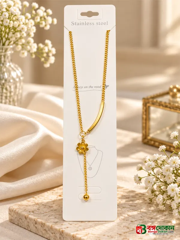 A minimalist floral Y-necklace to add a unique and stylish vibe to your outfit! - বাংলাদেশে সেরা দাম ও এক্সক্লুসিভ ডিজাইন - বাংলাদেশে সেরা অফার ও দাম