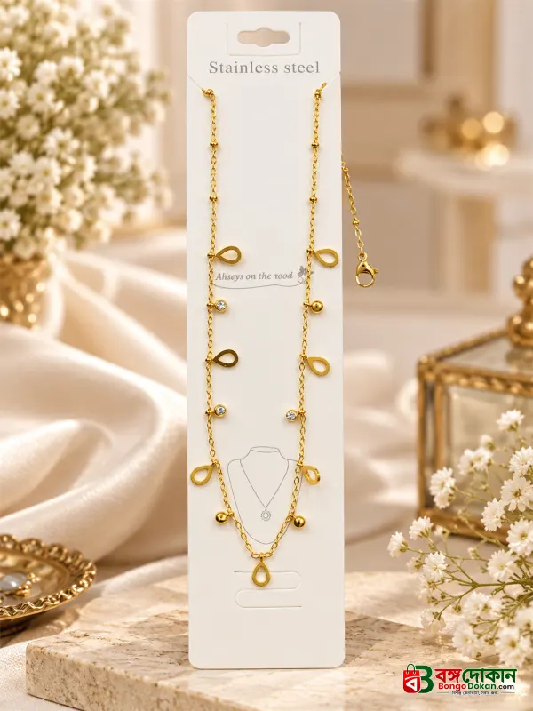 A stainless steel gold-tone chain necklace to add an elegant vibe to your everyday look or casual outfit! - বাংলাদেশে সেরা দাম ও এক্সক্লুসিভ ডিজাইন - বাংলাদেশে সেরা অফার ও দাম