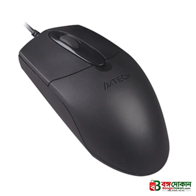 A4Tech OP-720 Wired Optical Mouse – 1200 DPI, Ergonomic Symmetric Design, Plug & Play, 1.5M USB/PS2 Cable & Durable Build for Office & PC - বাংলাদেশে সেরা দাম ও স্পেসিফিকেশন - গ্যালারি