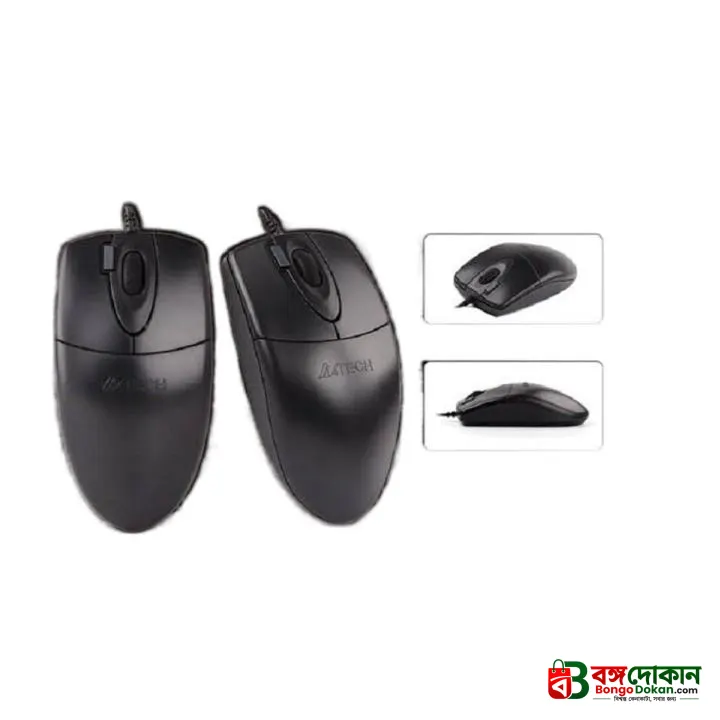 A4tech OP-720 Wired Optical Mouse (OP-620D/620DS Series) – Silent Click Technology, Hyper-Fast Scrolling Wheel, Smooth Cursor Control & Ergonomic Contoured Design - বাংলাদেশে সেরা দাম ও স্পেসিফিকেশন - গ্যালারি