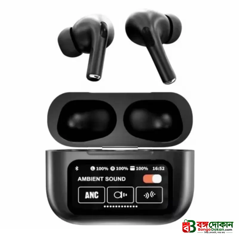 A9 Pro ANC True Wireless Earbuds – Smart Touch Screen Charging Case, Active Noise Cancellation, 13mm Drivers, GPS Location & 35H Battery - বাংলাদেশে সেরা দাম ও স্পেসিফিকেশন - গ্যালারি