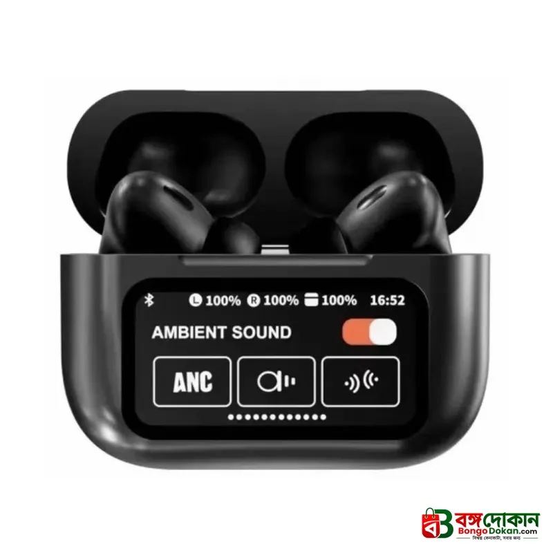 A9 Pro ANC True Wireless Earbuds – Smart Touch Screen Charging Case, Active Noise Cancellation, 13mm Drivers, GPS Location & 35H Battery - বাংলাদেশে সেরা দাম ও স্পেসিফিকেশন - গ্যালারি