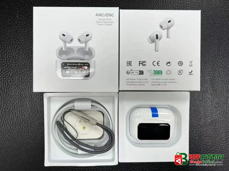 A9 Pro ANC True Wireless Earbuds – Smart Touch Screen Charging Case, Active Noise Cancellation, 13mm Drivers, GPS Location & 35H Battery - বাংলাদেশে সেরা দাম ও স্পেসিফিকেশন - গ্যালারি