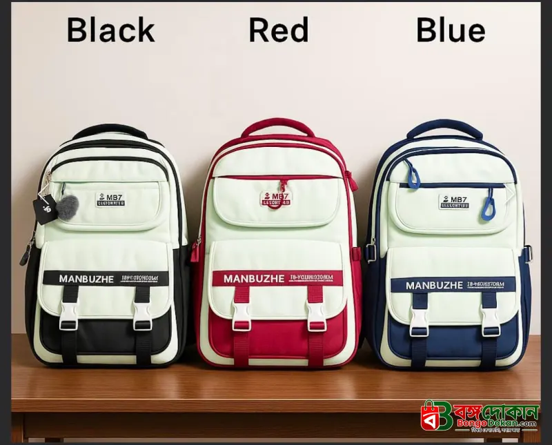 Academy Style School Bag Book Bag Lightweight College Student Backpack(Black) - বাংলাদেশে সেরা দাম ও লাইফস্টাইল কালেকশন - গ্যালারি