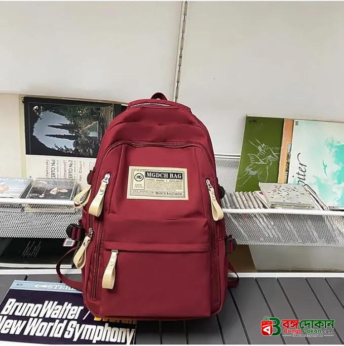 Aesthetic Large Capacity Backpack (Red) - বাংলাদেশে সেরা দাম ও লাইফস্টাইল কালেকশন - গ্যালারি