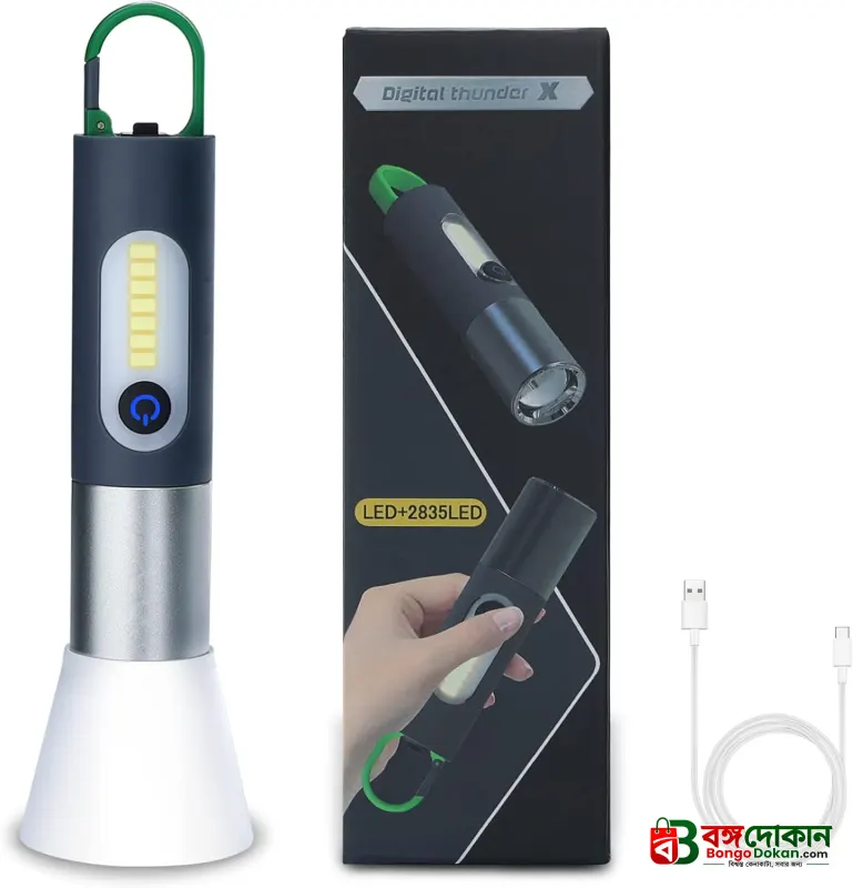 ALLYES LED Rechargeable Tactical Flashlight – Zoomable High-Lumen Torch with 4 Lighting Modes, IP65 Waterproof & Type-C Fast Charging - বাংলাদেশে সেরা দাম ও স্পেসিফিকেশন - গ্যালারি