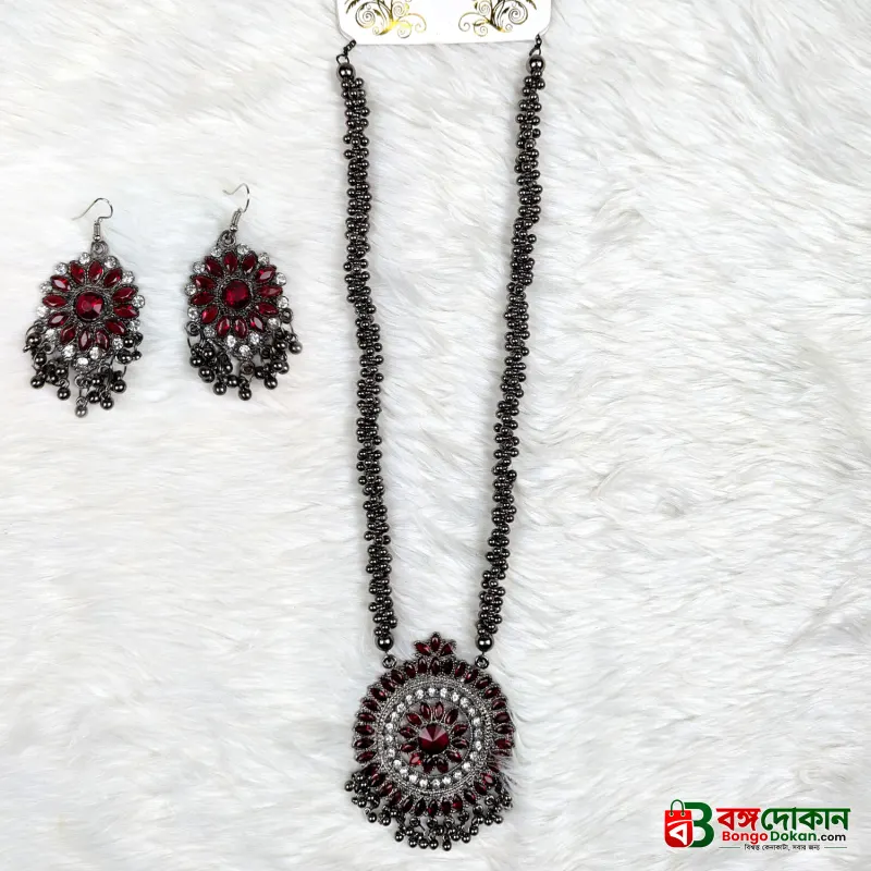Antique Oxidized Necklace & Earrings Set – (Multiple Colors Available) - বাংলাদেশে সেরা দাম ও এক্সক্লুসিভ ডিজাইন - গ্যালারি