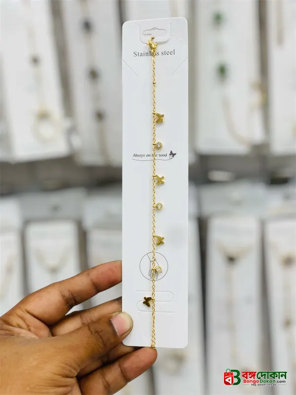 Anti-tarnish Golden Butterfly and Crystal Bracelet - বাংলাদেশে সেরা দাম ও আকর্ষণীয় কালেকশন - গ্যালারি