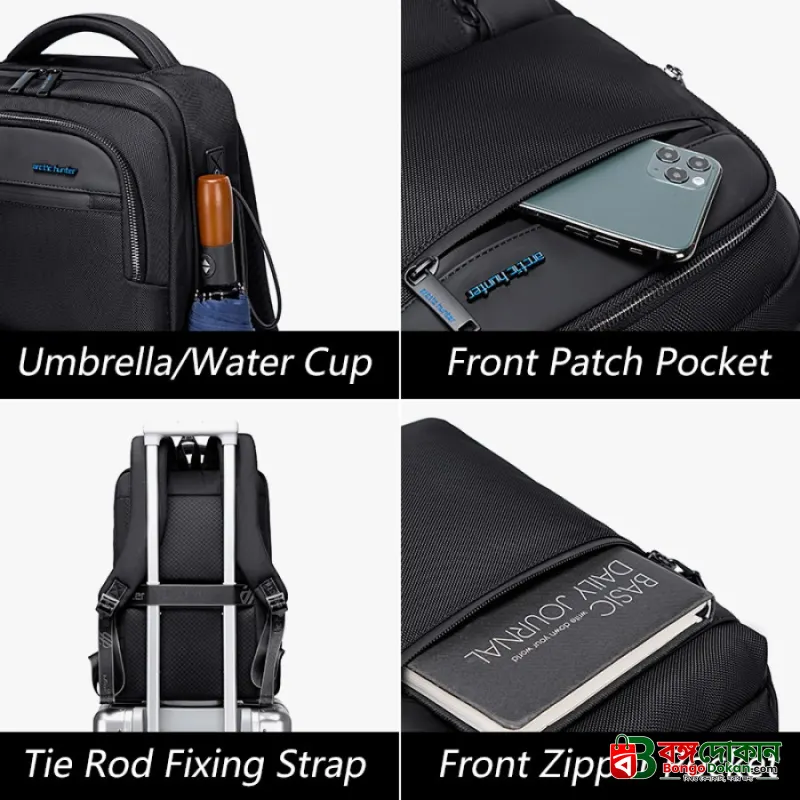 Arctic Hunter B00477 City Hunter Series Waterproof Anti Theft Backpack 15.6inch Laptop Compartmen - বাংলাদেশে সেরা দাম ও লাইফস্টাইল কালেকশন - গ্যালারি