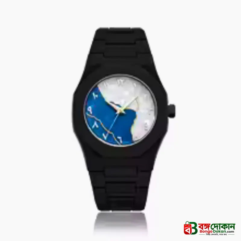 Aura watch 2025 New Arabic Aura Watch Silver  Dial @ navy bule Modern Creative Design  (Blue ) - বাংলাদেশে সেরা দাম ও নতুন কালেকশন - বাংলাদেশে সেরা অফার ও দাম