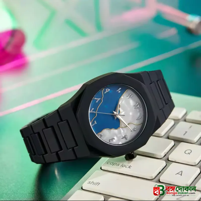 Aura watch 2025 New Arabic Aura Watch Silver  Dial @ navy bule Modern Creative Design  (Blue ) - বাংলাদেশে সেরা দাম ও নতুন কালেকশন - গ্যালারি
