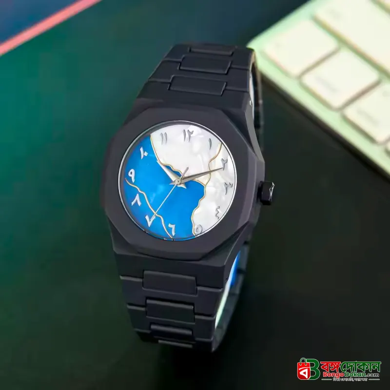 Aura watch 2025 New Arabic Aura Watch Silver  Dial @ navy bule Modern Creative Design  (Blue ) - বাংলাদেশে সেরা দাম ও নতুন কালেকশন - গ্যালারি