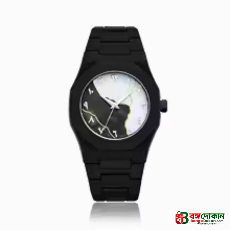 Aura watch Black for mens's  Modern Creative Design ( Black) - বাংলাদেশে সেরা দাম ও নতুন কালেকশন - বাংলাদেশে সেরা অফার ও দাম