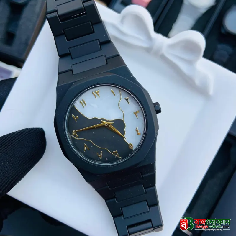 Aura watch Black for mens's  Modern Creative Design ( Black) - বাংলাদেশে সেরা দাম ও নতুন কালেকশন - গ্যালারি