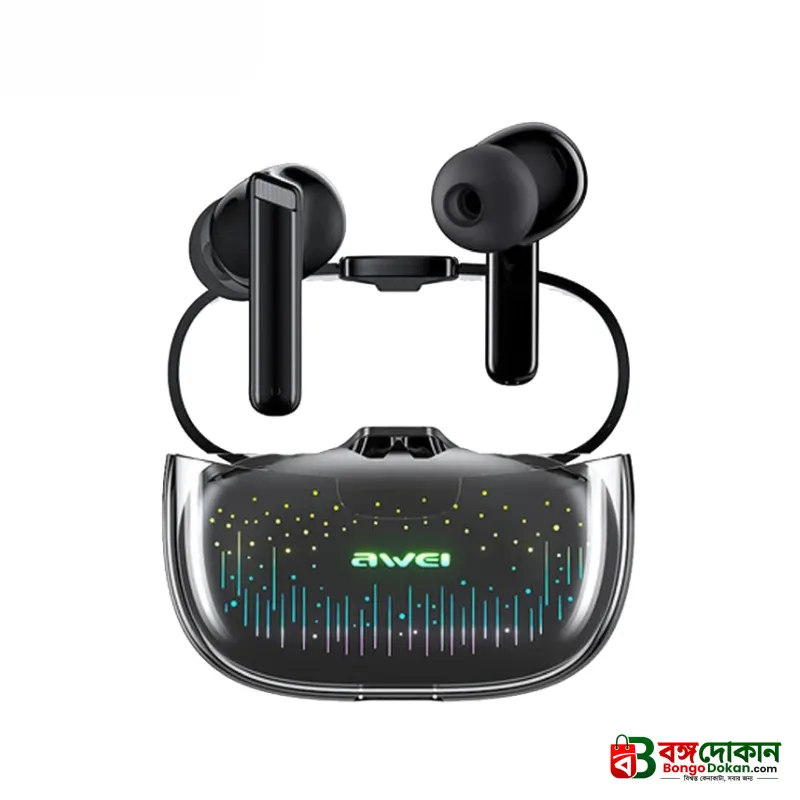 Awei T52 ANC True Wireless Earbuds – Bluetooth 5.3 TWS with -30dB Active Noise Cancellation, RGB Breathing Light, IPX6 Waterproof & 24H Battery - বাংলাদেশে সেরা দাম ও স্পেসিফিকেশন - গ্যালারি