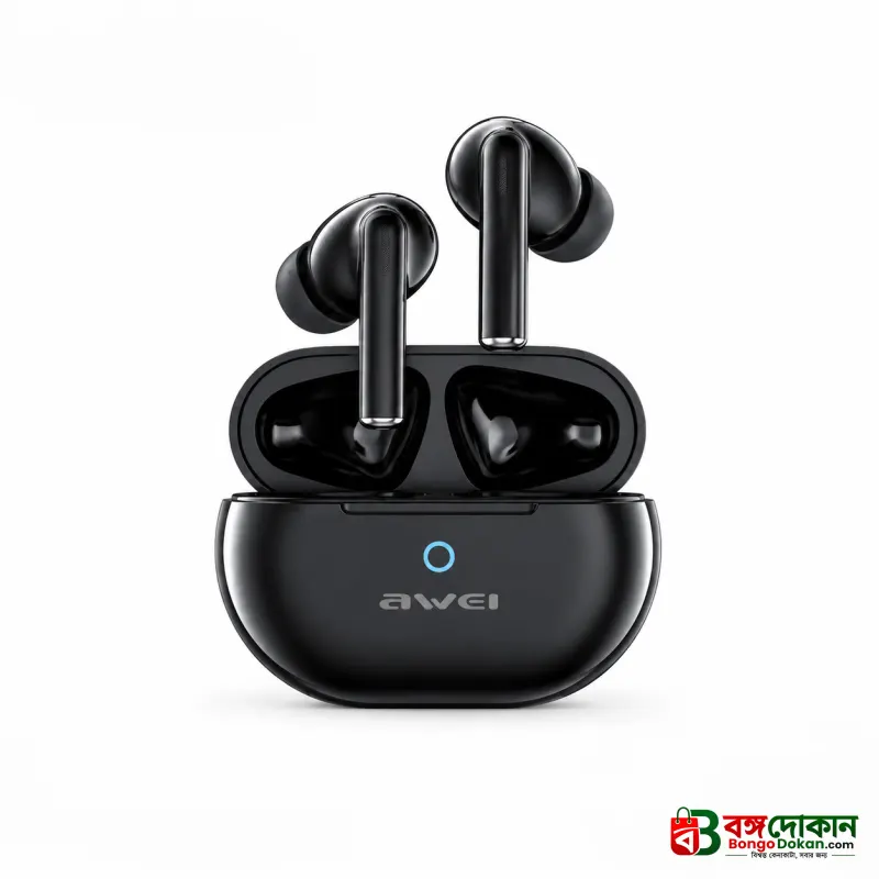 Awei T61 True Wireless Bluetooth 5.3 Earbuds – Dual ENC Mic Noise Cancellation (>35dB), 13mm Drivers, 6H Playtime, Touch Control & Low Latency Stereo Sound - বাংলাদেশে সেরা দাম ও স্পেসিফিকেশন - গ্যালারি