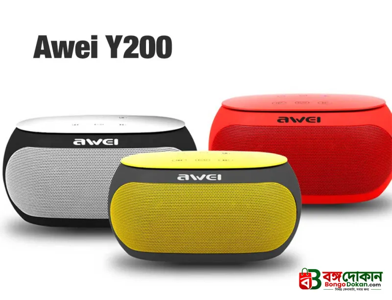 Awei Y200 Portable Wireless Bluetooth Speaker – 9W Dual Drivers, Bluetooth 4.2, TF Card & AUX Support, 2500mAh Battery with 6 Months Warranty - বাংলাদেশে সেরা দাম ও স্পেসিফিকেশন - গ্যালারি