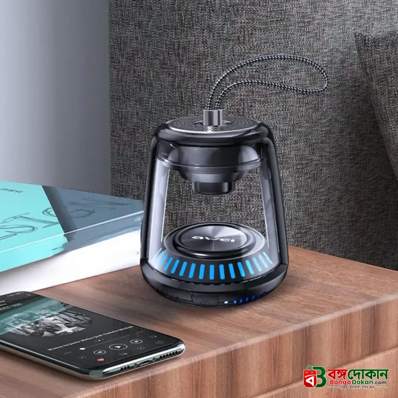 Awei Y666 Portable Outdoor Wireless Bluetooth Speaker – 5W Power, Bluetooth 5.0, IPX6 Waterproof, Magnetic Base, RGB Lighting & 6D Stereo Sound - বাংলাদেশে সেরা দাম ও স্পেসিফিকেশন - গ্যালারি
