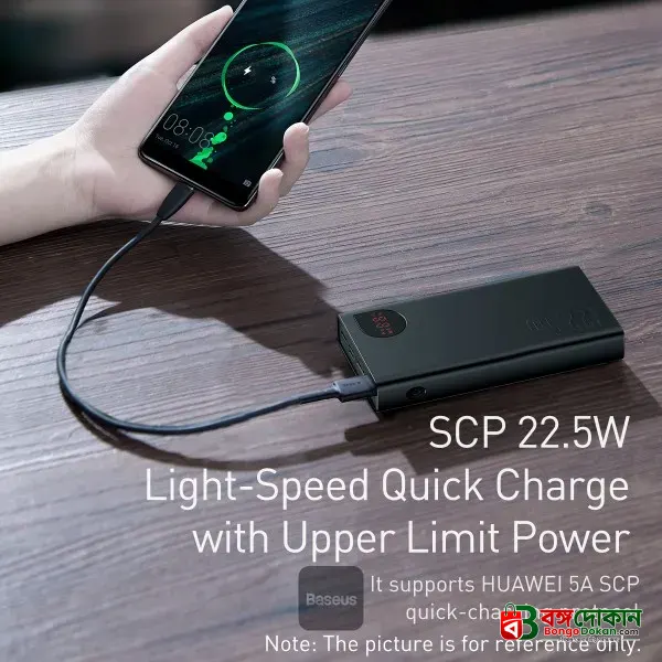 Baseus Adaman 20000mAh 22.5W Metal Power Bank – Fast Charging Portable Charger with Digital LED Display, Triple Ports & Aluminum Alloy Body (Black) - বাংলাদেশে সেরা দাম ও স্পেসিফিকেশন - গ্যালারি