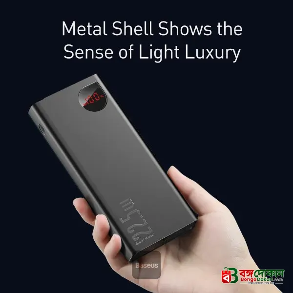 Baseus Adaman 20000mAh 22.5W Metal Power Bank – Fast Charging Portable Charger with Digital LED Display, Triple Ports & Aluminum Alloy Body (Black) - বাংলাদেশে সেরা দাম ও স্পেসিফিকেশন - গ্যালারি
