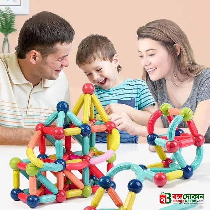 Big Size Magnetic Building Blocks Kid Toy Set Montessori Educational Magnetic Stick Building Bricks Construction Funny Toy Gift - বাংলাদেশে সেরা দাম ও আকর্ষণীয় খেলনা - গ্যালারি
