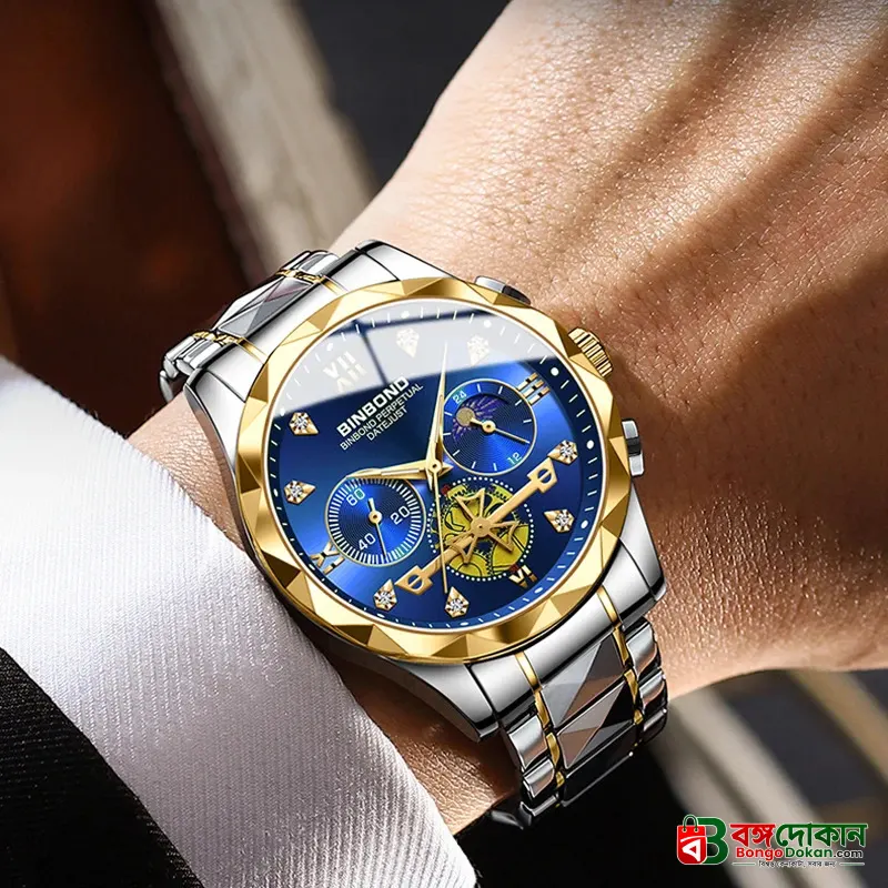 BINBOND B1236 Brand Fashion Tourbillon Dial Quartz Watches Men’s Luxury Stainless Steel - বাংলাদেশে সেরা দাম ও নতুন কালেকশন - গ্যালারি