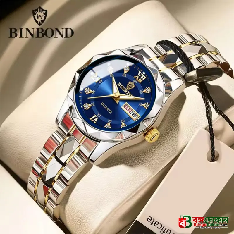 BINBOND Top Brand Luxury Fashion Couple Watches 30M Week Date Clock Sport Quartz - বাংলাদেশে সেরা দাম ও নতুন কালেকশন - গ্যালারি