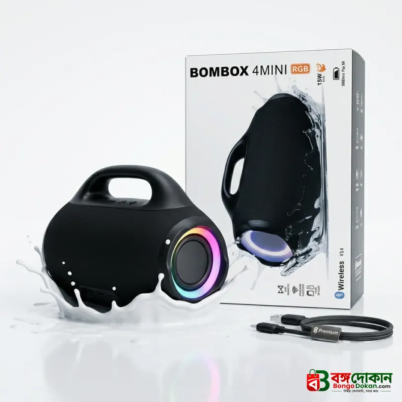 BOMBOX 4MINI RGB Wireless Speaker - বাংলাদেশে সেরা দাম ও স্পেসিফিকেশন - গ্যালারি