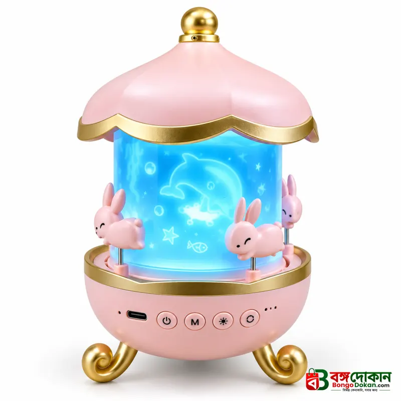 Bunny Carousel Night Light Projector – Rotating LED Star & Galaxy Projection Lamp with 6 Themes, 5 Color Patterns & Adjustable Brightness for Kids Room & Nursery Decor - বাংলাদেশে সেরা দাম ও আকর্ষণীয় খেলনা - গ্যালারি