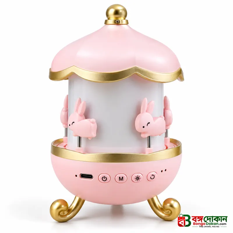 Bunny Carousel Night Light Projector – Rotating LED Star & Galaxy Projection Lamp with 6 Themes, 5 Color Patterns & Adjustable Brightness for Kids Room & Nursery Decor - বাংলাদেশে সেরা দাম ও আকর্ষণীয় খেলনা - গ্যালারি