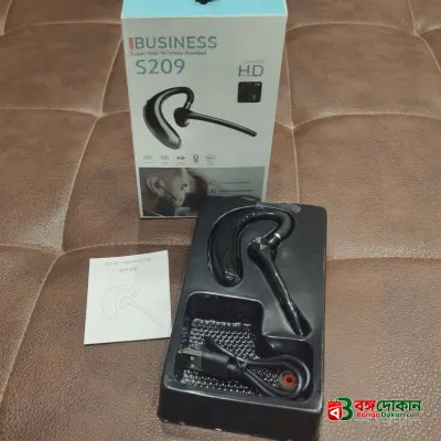 Business Super Star S209 Single Wireless Headset – Bluetooth V5.0 with 270° Rotatable Earhook, HD Mic, Intelligent Noise Reduction & 8H Battery - বাংলাদেশে সেরা দাম ও স্পেসিফিকেশন - গ্যালারি