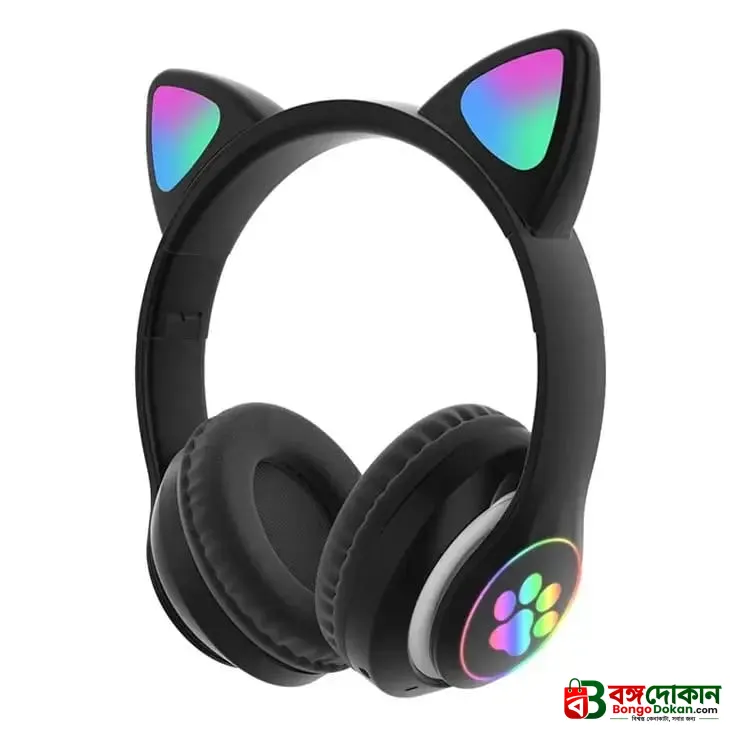 CAT STN-28 Wireless Cat Ear Headset – Bluetooth 5.0 Over-Ear Headphones with 40mm Speakers, 400mAh Battery, 7-Hour Playtime & Cute Stylish Design - বাংলাদেশে সেরা দাম ও স্পেসিফিকেশন - গ্যালারি