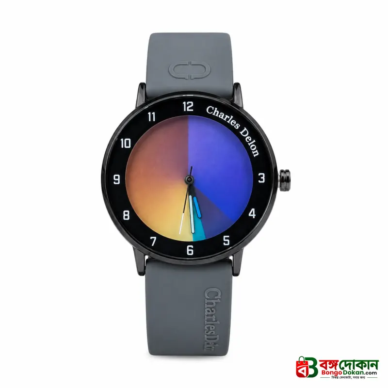 Charles Delon Waterproof Color-Changing Dial Watch for Him & Her – Unisex Ash Silicone Strap Gradient Dial Wristwatch - বাংলাদেশে সেরা দাম ও নতুন কালেকশন - গ্যালারি