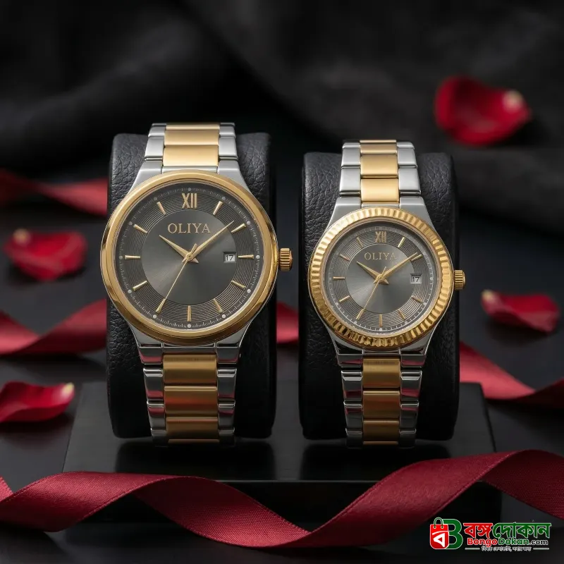 Couple  OLIYA Luxury Trendy Elegant Design  Watch 100% waterproof - বাংলাদেশে সেরা দাম ও নতুন কালেকশন - বাংলাদেশে সেরা অফার ও দাম