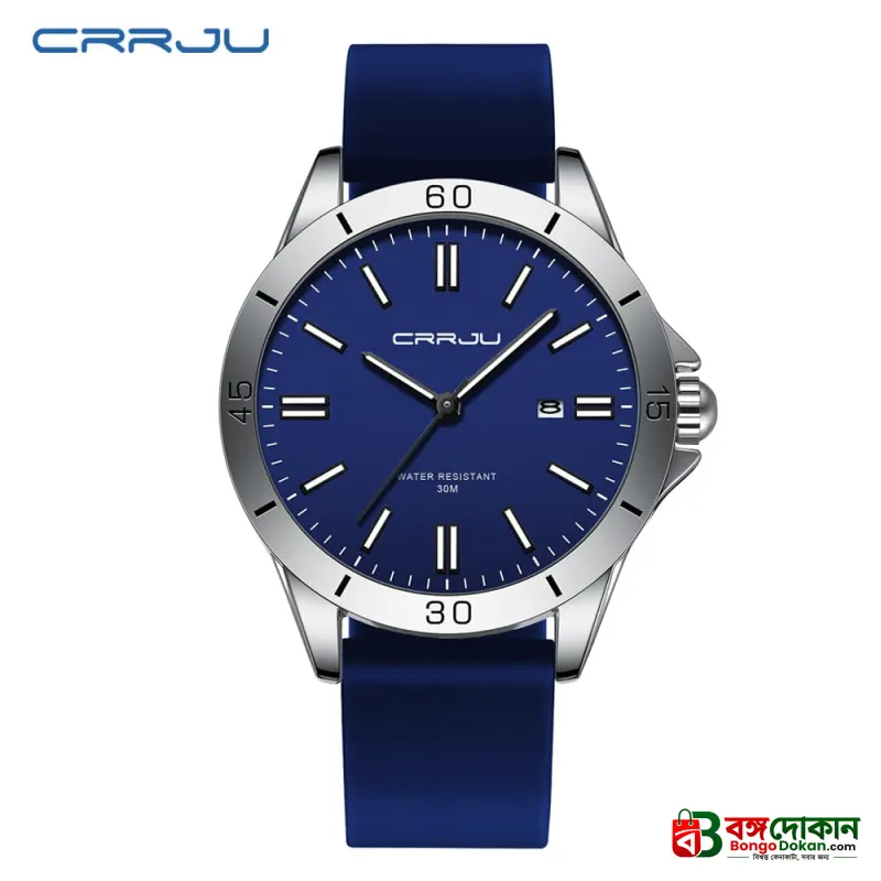 CRRJU 5025 Men's Stylish Premium Quartz Watch – Minimalist Dial, Rotating Bezel Look, 3ATM Water Resistant, Soft Silicone Strap & Luminous Hands Sport Wristwatch - বাংলাদেশে সেরা দাম ও নতুন কালেকশন - গ্যালারি